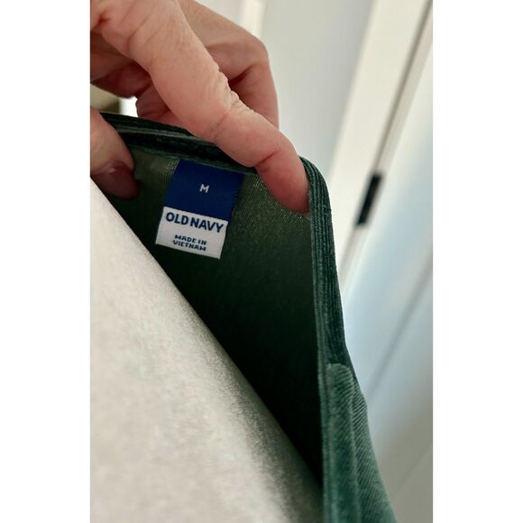 OLD NAVY Fit & Flare Green Velvet Mini Dress Size M, NEW WITH TAGS - Picture 5 of 8